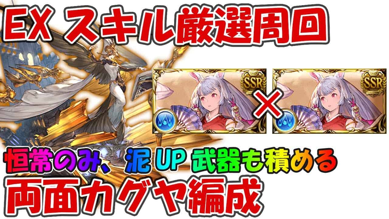 恒常キャラのみ 撃滅戦両面カグヤ周回編成 泥up武器も積める美味しい編成 ゼノ ウォフマナフ撃滅戦 グラブル動画まとめ