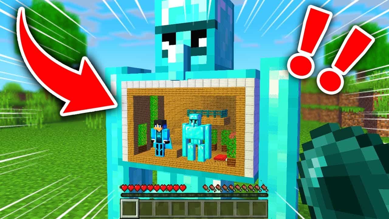 マイクラ ダイヤゴーレムの中に家を作った結果すごすぎた マインクラフト まいくら マイクラ Minecraft 動画まとめ