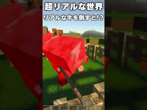 超リアルなマイクラ世界で超リアルなモブを倒すと マイクラ マインクラフト Shorts マイクラ Minecraft 動画まとめ