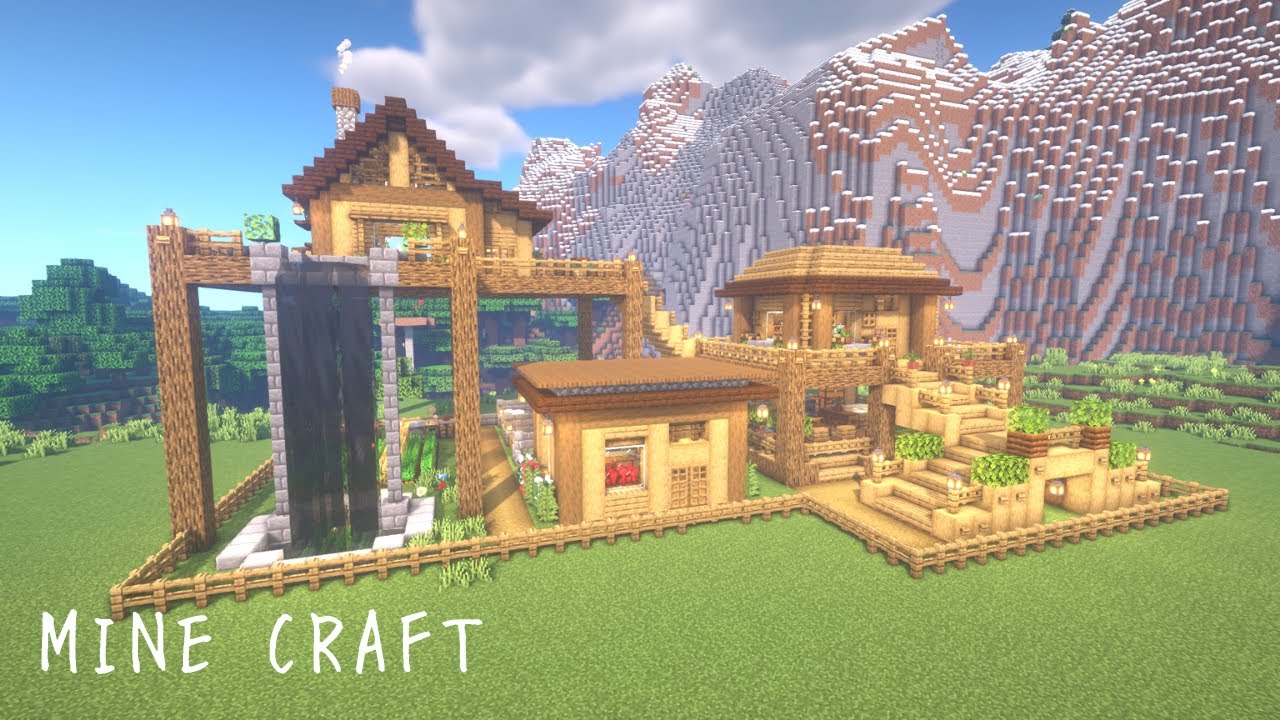 【マイクラ建築】大きめサバイバル拠点の作り方！マルチでも使える！【Minecraft】How to build a Larger ...