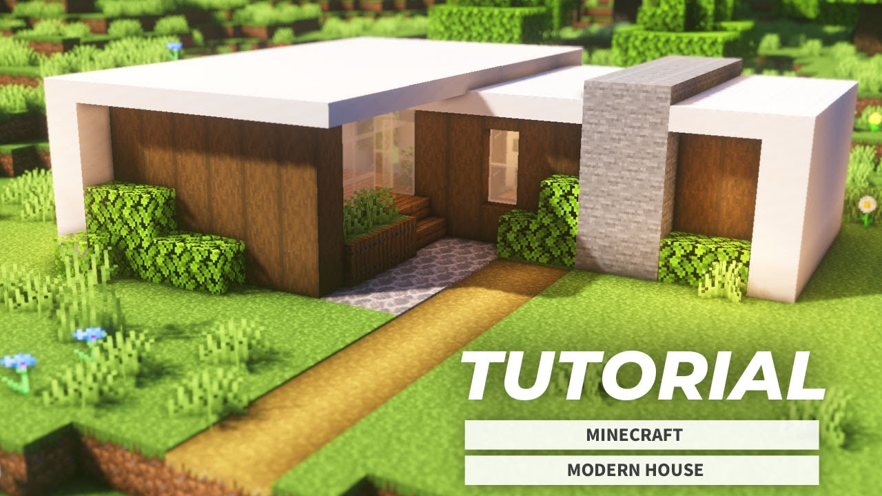 Minecraft: How to build a Modern Survival House | モダンなサバイバルハウスの作り方(現代建築 ...