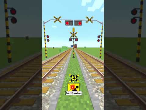 踏切 電車 アニメ】マイクラ ふみきり Minecraft railway level Railroad crossing trains ...
