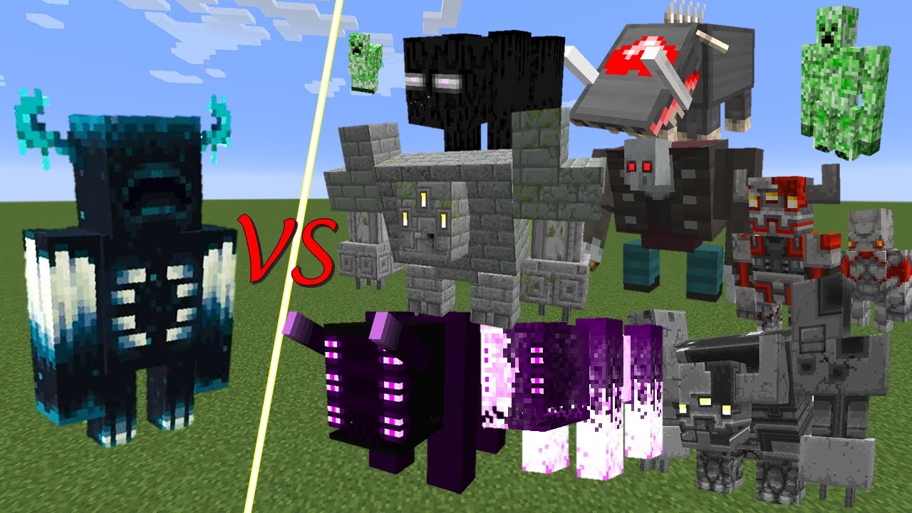 CrimsonSteve's more mobs VS Warden! Minecraft mob battle! | マイクラ ...