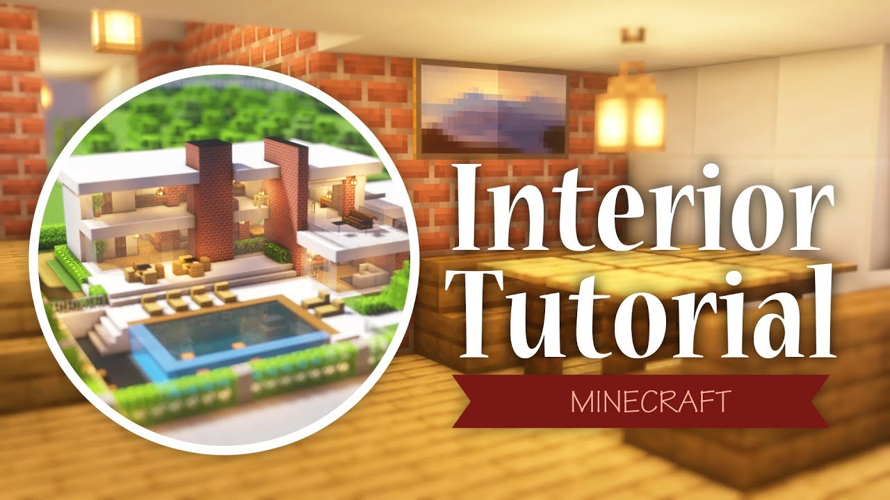 【マインクラフト家具】レンガのモダンな豪邸の内装の作り方 | マイクラ(Minecraft)動画まとめ