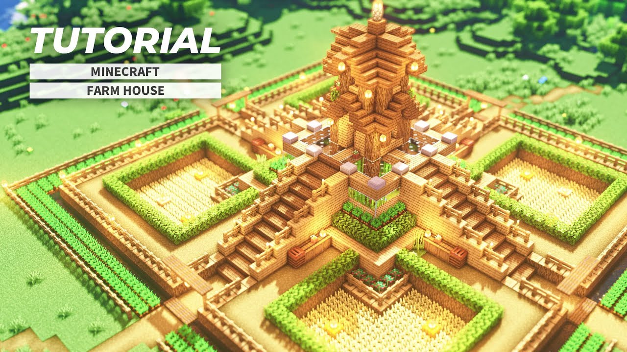 [Minecraft]How to build the ultimate farm house(Tutorial) | マイクラ ...