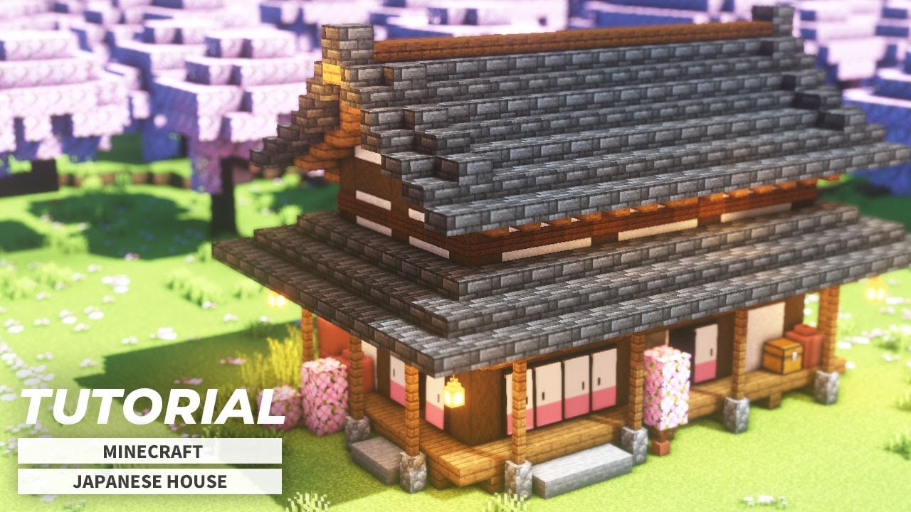 Minecraft Tutorial: How to build a Japanese house | 和風の家の作り方(建築講座 ...