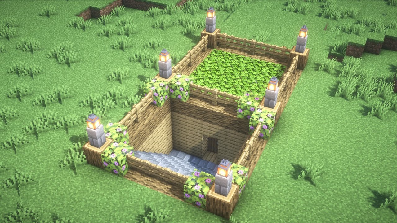 シンプルでおしゃれなサバイバル地下拠点の作り方【マイクラ建築】【マインクラフト】 | マイクラ(Minecraft)動画まとめ