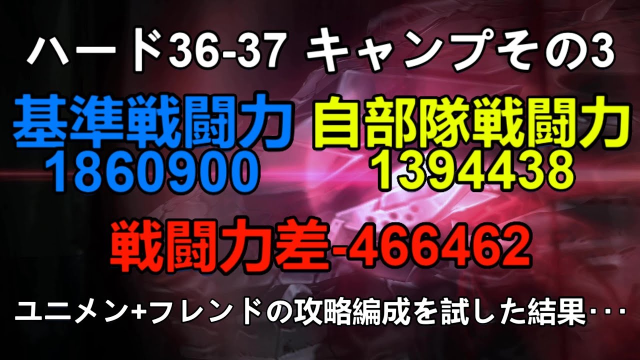 【メガニケ】ハード36-37キャンプその3 ユニメンとフレンドの攻略編成試してみた 無課金【勝利の女神NIKKE】