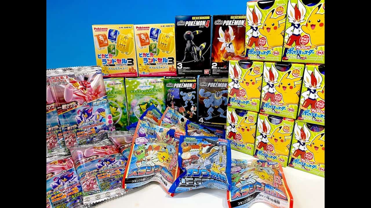 ポケモン 食玩 チョコエッグ カードグミ 掌動 ランドセル テラリウム １００均スタンプ ポケモン関連情報のまとめ動画