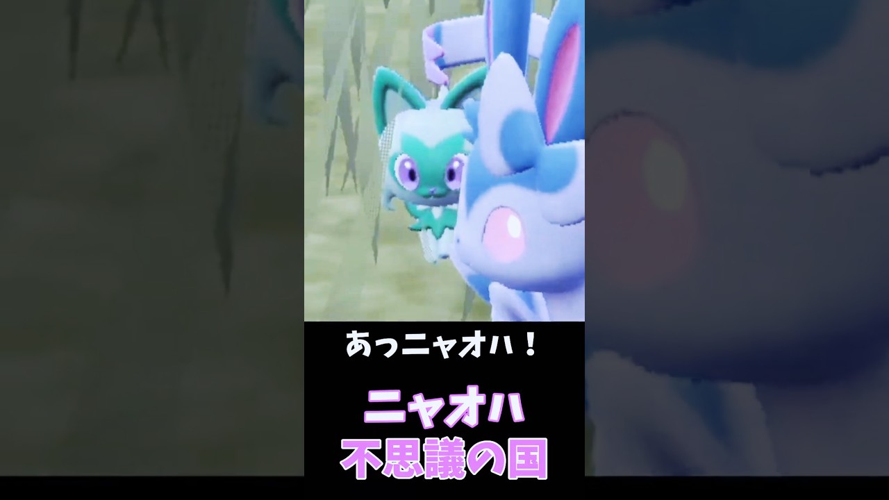ニャオハ、うさぎに連れられて【ポケモンSV】 #shorts