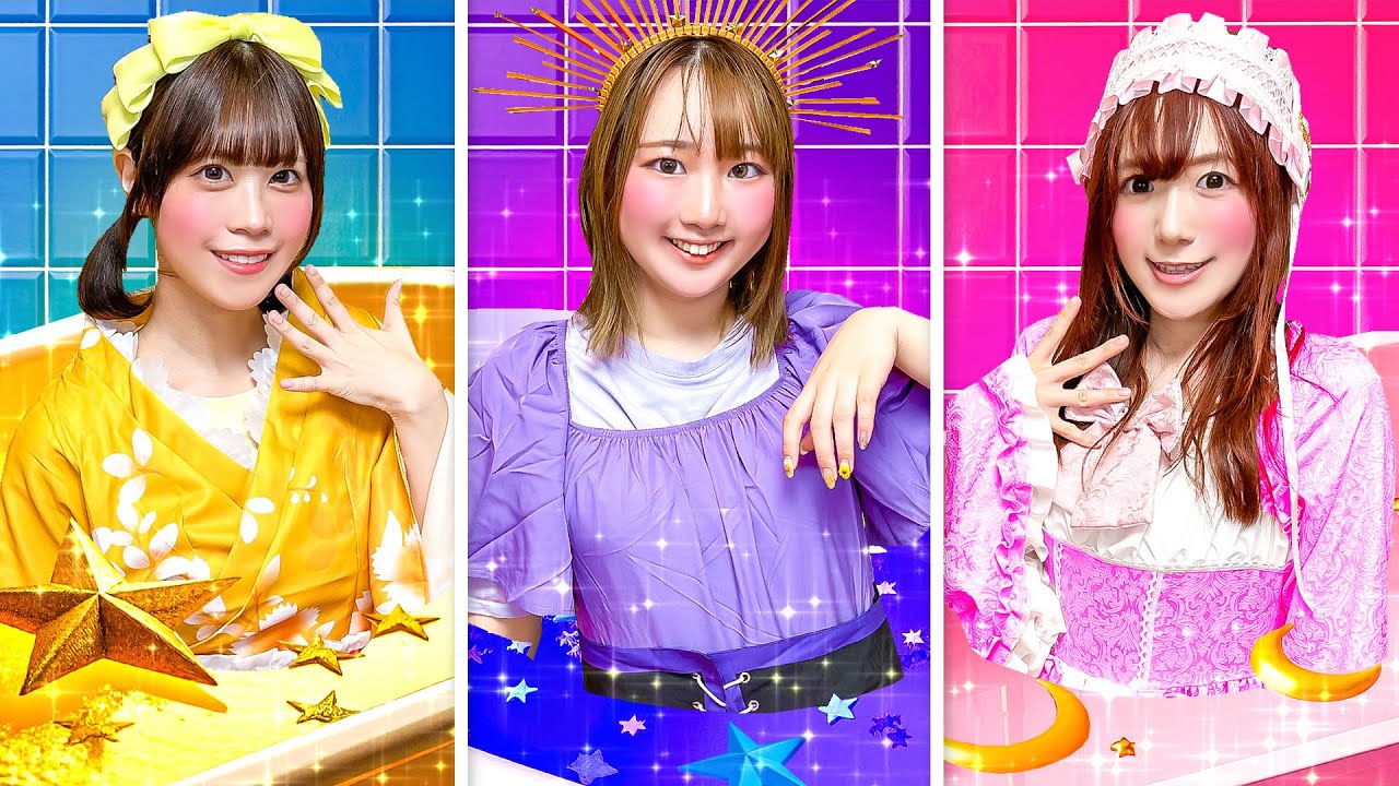 【寸劇】ピンクvs紫vs黄色 キミは何色がいい?王子様に選ばれるプリンセスは誰?1番のプリンセスになってお城に行こう♪